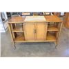 Image 1 : WALNUT ROLLING 2-DOOR AND OPEN SHELF SERVER