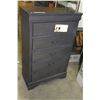 Image 1 : NEW HOME ELEGANCE 5-DRAWER GREY CHEST OF DRAWERS FREIGHT DAMAGE TO RIGHT CORNER RETAIL $279