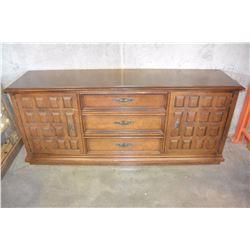 HADDON HALL WALNUT DRESSER AND TWO NIGHTSTANDS