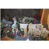 Image 2 : LOT OF HAWTHORNE VILLAGE MINIATURE BUILDINGS CASTLE AND TREES