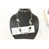 Image 2 : STERLING ESTATE NECKLACE ON STAND AND PINK STONE NECKLACE ON STAND