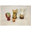 Image 1 : BESWICK VASE AND PITCHER AND HAND CRAFTED VASE AND MINIATURE RUBY VASE