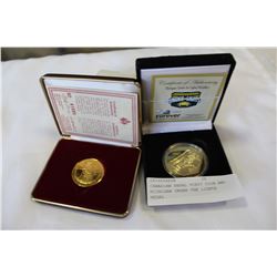 CANADIAN PAPAL VISIT COIN AND MICHIGAN UNDER THE LIGHTS MEDAL