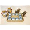 Image 1 : PAIR OF EASTERN VASES AND PAIR OF FOO DOGS AND TEASET