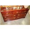 Image 1 : MAHOGANY FINISH 7 DRAWER DRESSER