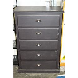 MODERN ESPRESSO FINISH 5-DRAWER DRESSER