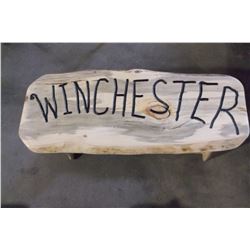 Hand Made Blue Pine Bench- Winchester 42" W X 19" H