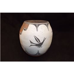 Zia Pot- Stamped Turkey Pattern- Good Condition- 6" H X 5.5" W