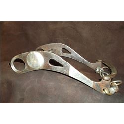 Marked Crocket Nickel Silver Overlaid Bit- California Cheek- Curb Mouth- Rein Chains