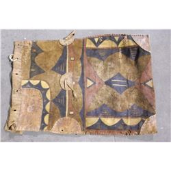 Southwest Tee Pee Bag- Hand Painted Leather- Buckstitched- 36" X 25"