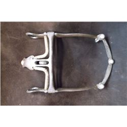 Marked GARCIA Silver Inlaid Bit- Nevada Cheek- Spade Mounth- Slobber Bar