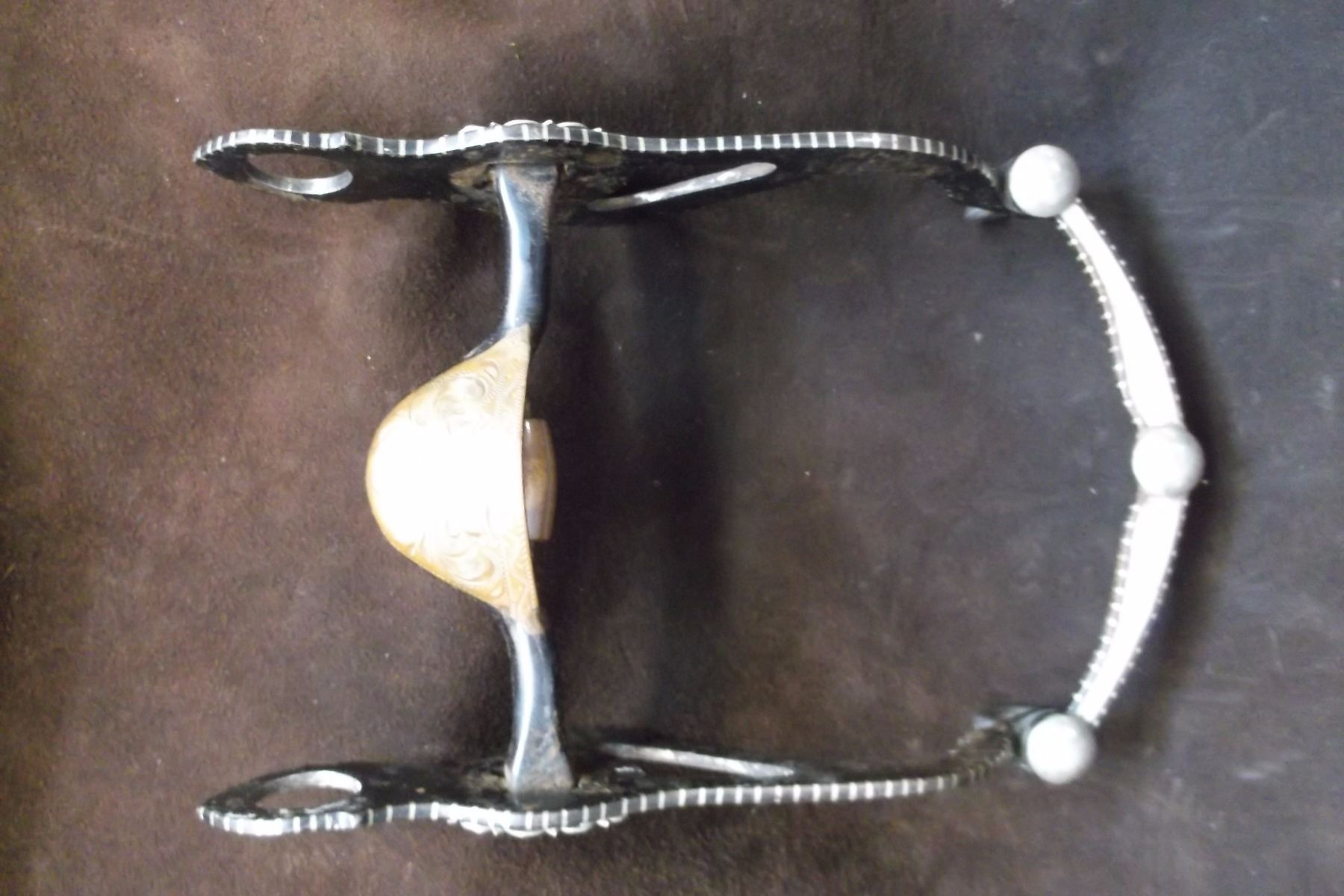 Marked PAUL GARCIA Silver Inlaid Bit- Santa Maria Cheek- Salinas Mouth ...