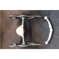 Marked PAUL GARCIA Silver Inlaid Bit- Santa Maria Cheek- Salinas Mouth- Slobber Bar