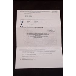 Montana Registered Brand- S Above Open A- Right Hip- Cattle- Notarized- No Irons