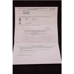 Montana Registered Brand- S above Open A-Right Thigh- Horses- Notarized- No Irons