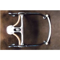 Marked B/B Silver Inlaid Bit- Arizona Cheek- Spoon Mouth- Slobber Bar
