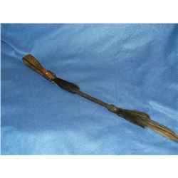 Vintage Hitched Horsehair Quirt- Deer Lodge Prison- 28"