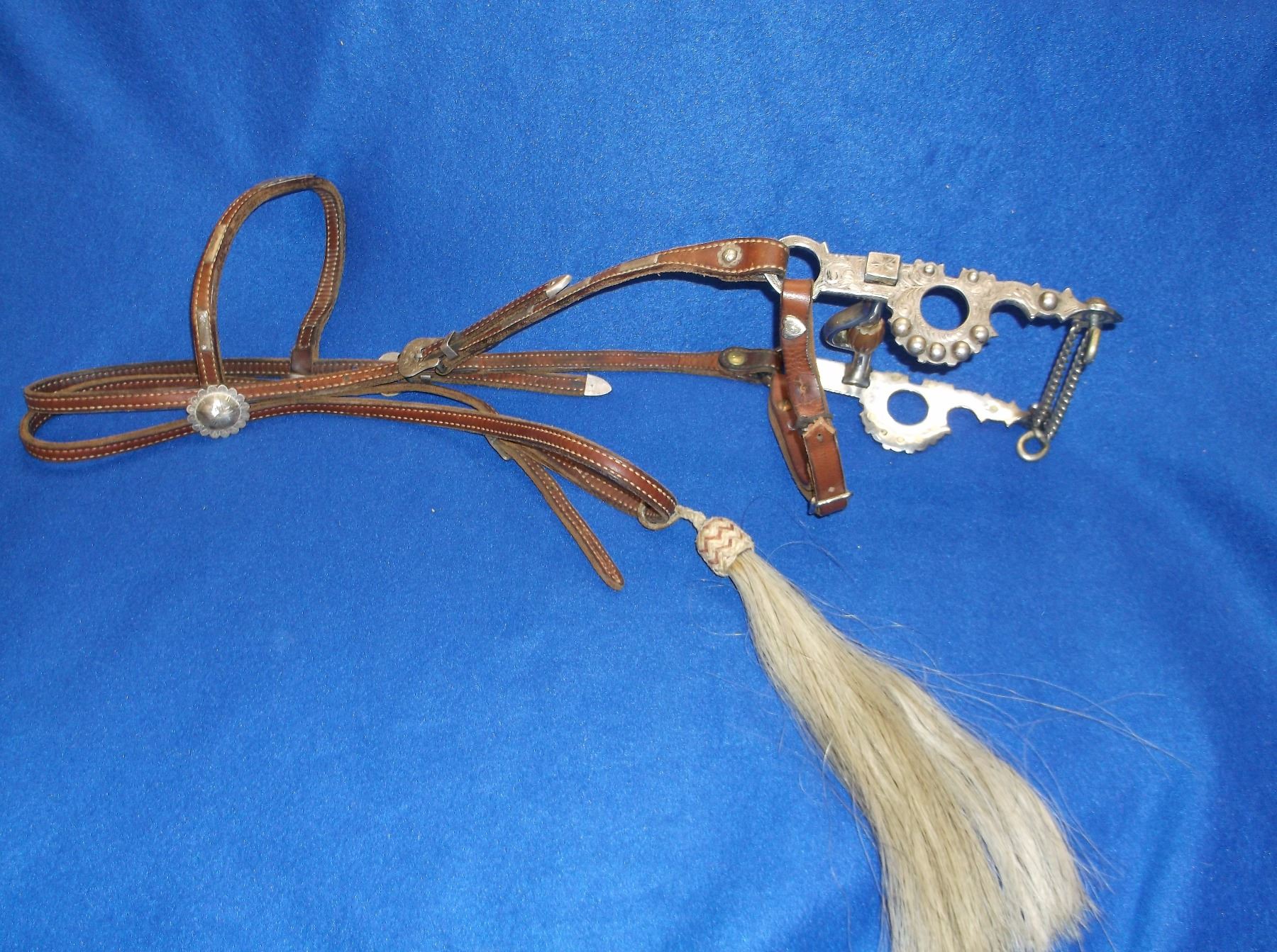 Marked Fleming Silver Inlaid Bit- Santa Barbara Cheek- Salinas Mouth ...