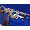 Image 2 : Marked Fleming Silver Inlaid Bit- Santa Barbara Cheek- Salinas Mouth- Headstall with Sterling Concho
