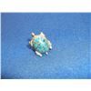 Image 2 : Unmarked Sterling and Turqoise Turtle Ring