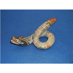 Pottery Snake Flute- 8"L