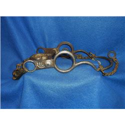 Unmarked Silver Inlaid Bit- Circle Cheek- Desuenado Copper Inlaid Mouth- Slobber Bar