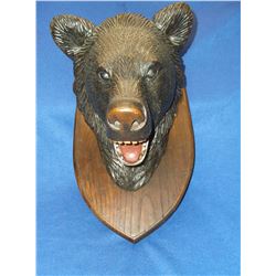 Black Forest Bear Head- Germany- Plaque- 17"H X 12"W- Head 11.5" X 11.5"