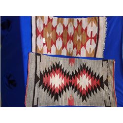 2 Navajo Wool Runners 32"L X 17"W- 38"L X 20"W