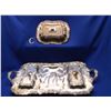 Image 1 : Marked Silver on Copper 271 Serving Tray- One Piece has a Broken Handle and Does not Match