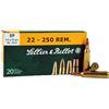 Image 1 : S& B AMMO .22-250 REMINGTON 55GR. JSP 20-PACK