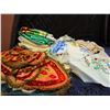 Image 1 : COLLECTION OF TAPESTRY, TABLE CLOTHS, & DOILIES