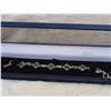 Image 1 : STERLING SILVER GENUINE GREEN ONYX BRACELET