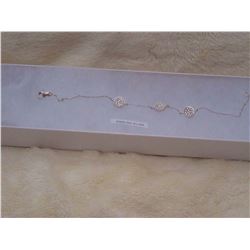 STERLING SILVER CZ DISC BRACELET