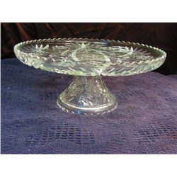 PRECUT GLASS PEDESTAL CAKE PLATE