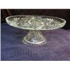 Image 1 : PRECUT GLASS PEDESTAL CAKE PLATE