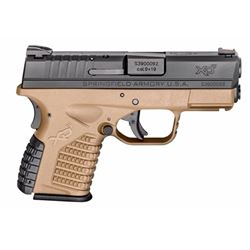 Springfield Armory XDS9339DEE XD-S Double 9mm Luger 3.3" 7+1/8+1 Black Interchangeable Backstrap/FDE