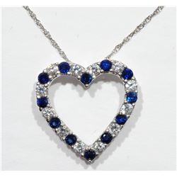 #8-STERLING SILVER CREATED SAPPHIRE CUBIC