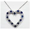 Image 1 : #8-STERLING SILVER CREATED SAPPHIRE CUBIC