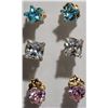 Image 1 : #20-9K YELLOW GOLD ASSORTED CRYSTAL STUD