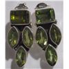 Image 1 : #22-STERLING SILVER PERIDOT EARRINGS