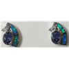 Image 1 : #23-STERLING SILVER CREATED TANZANITE, OPALITE,