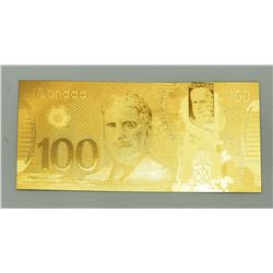 #24-24K GOLD CANADIAN $100 BILL