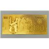 Image 2 : #24-24K GOLD CANADIAN $100 BILL
