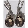 Image 1 : #35-STERLING SILVER LARGE SMOKEY QUARTZ AND