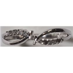 #42-STERLING SILVER 11 DIAMONDS (0.06CT) RING