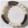 Image 1 : #43-FRESHWATER PEARL AND TIGER EYE BRACELET