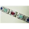Image 2 : #46-STERLING SILVER EMERALD, RUBY, AND SAPPHIRE