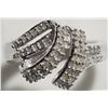 Image 1 : #47-STERLING SILVER DIAMOND (0.62CT) RING