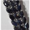 Image 2 : #49-STERLING SILVER NATURAL SAPPHIRE BRACELET