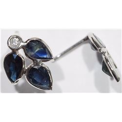 #50-14K WHITE GOLD PEAR CUT SAPPHIRE (2.5CT) AND